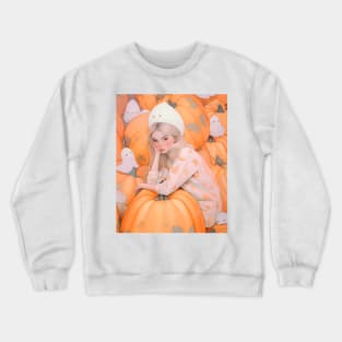 Halloween Pumpkin Girl Crewneck Sweatshirt